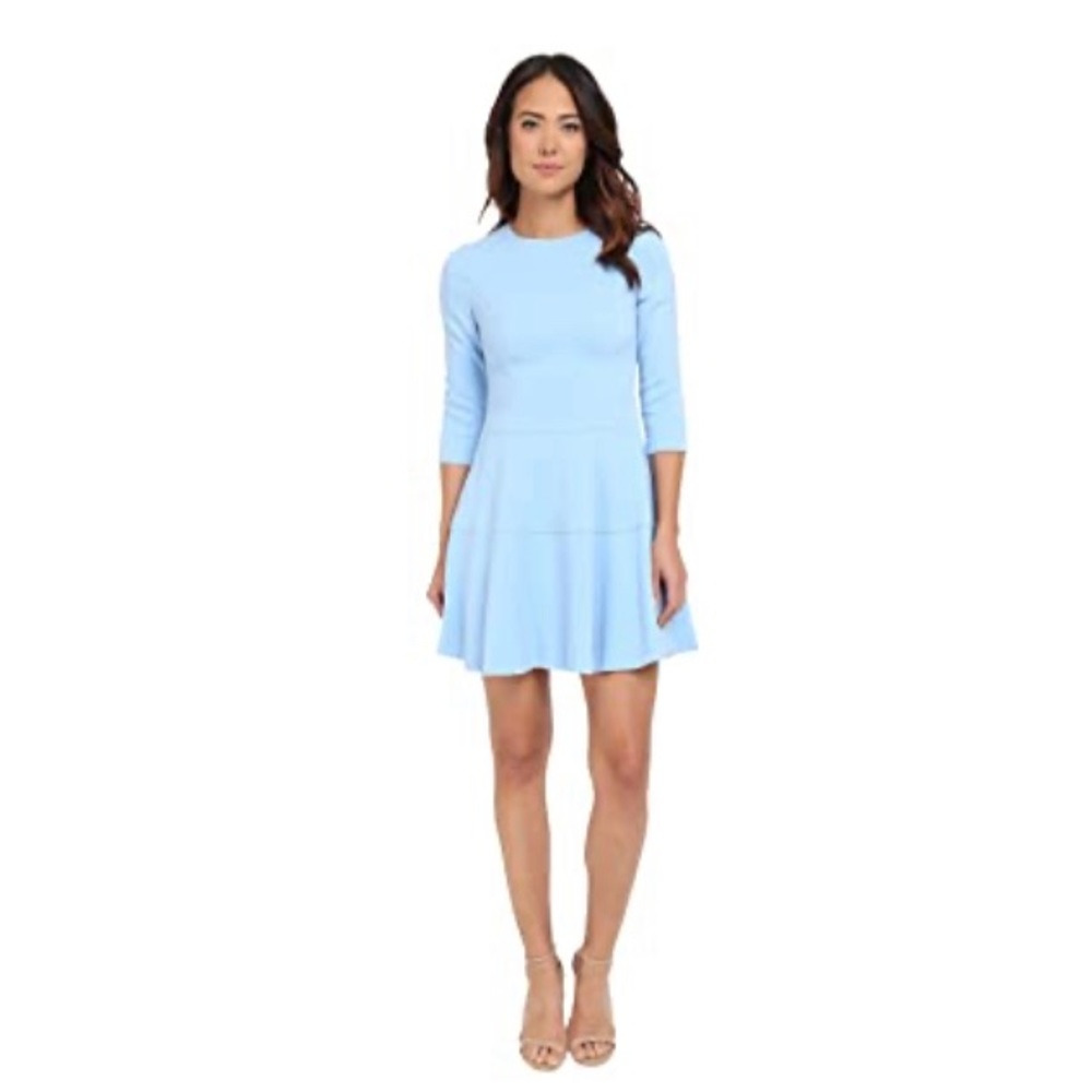 Vince Camuto drop waist flare ponte dress